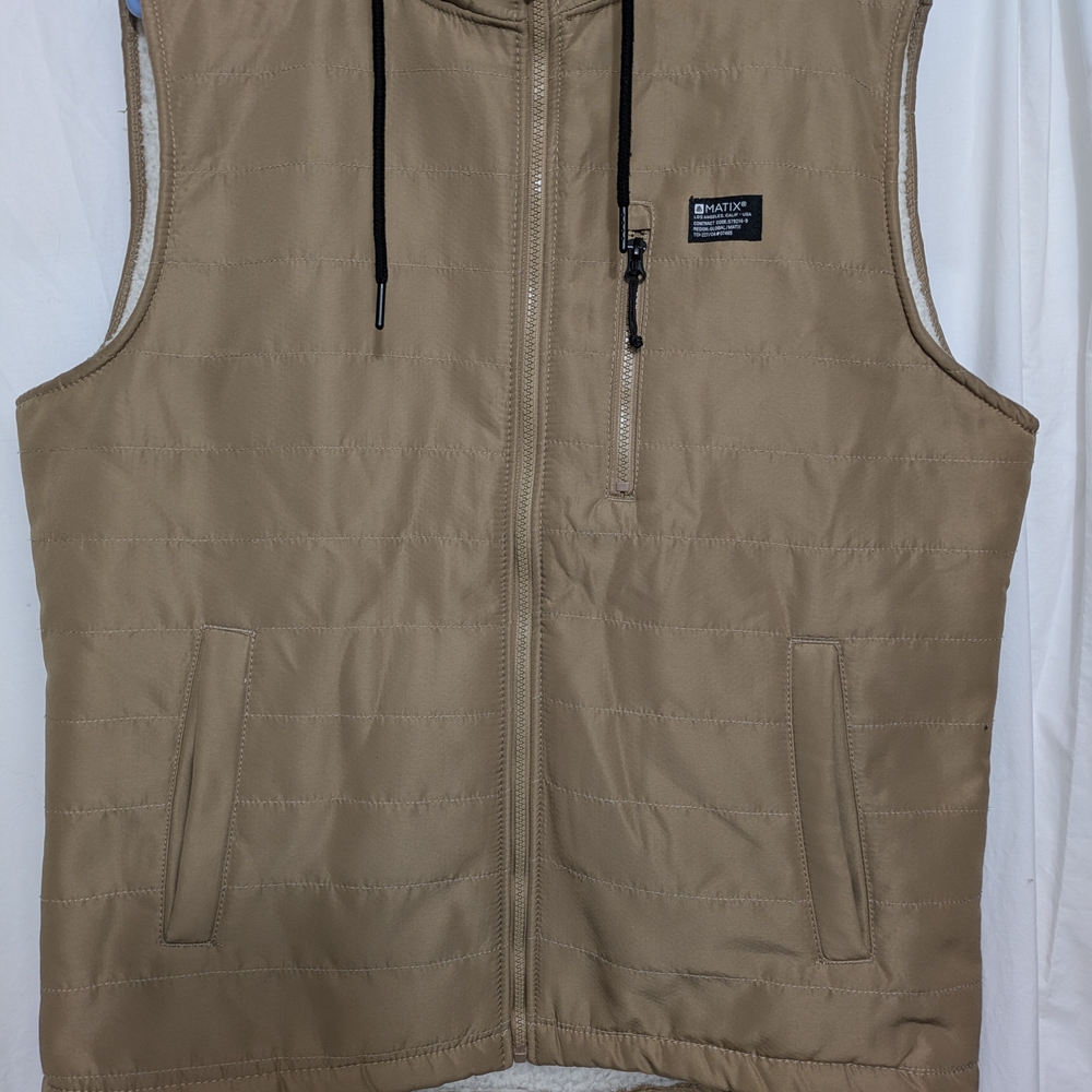 Matix Men's Tan Quilted Vest